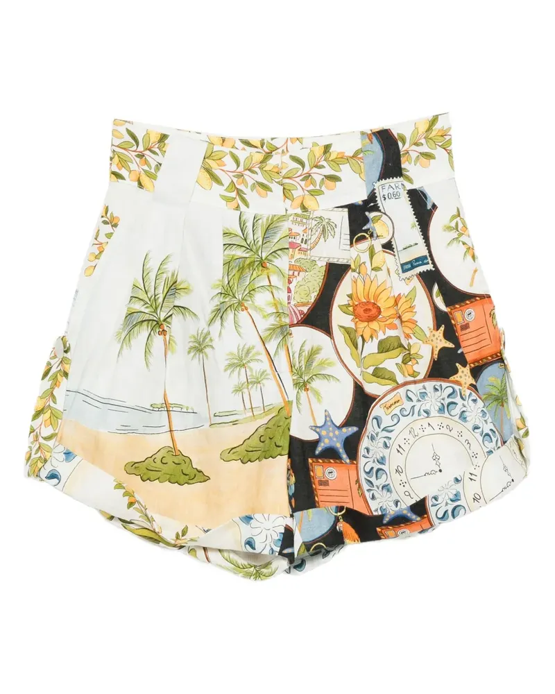 FARM Rio Latin Trip Scarves Shorts - Weiß Weiß