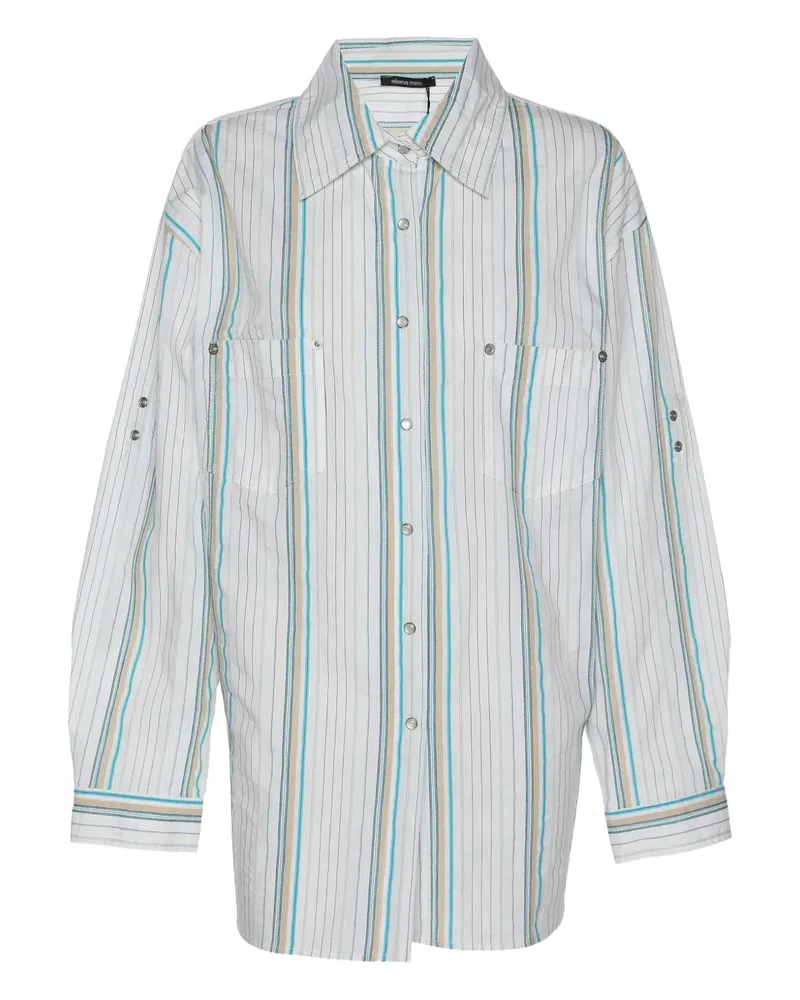 Elena Mirò Gestreiftes Hemd - Weiß Weiß