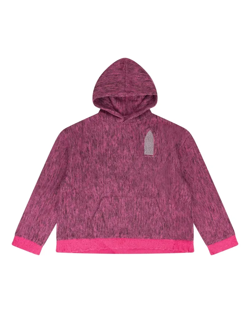 WHO DECIDES WAR pyramid hooded sweatshirt - Rosa Rosa