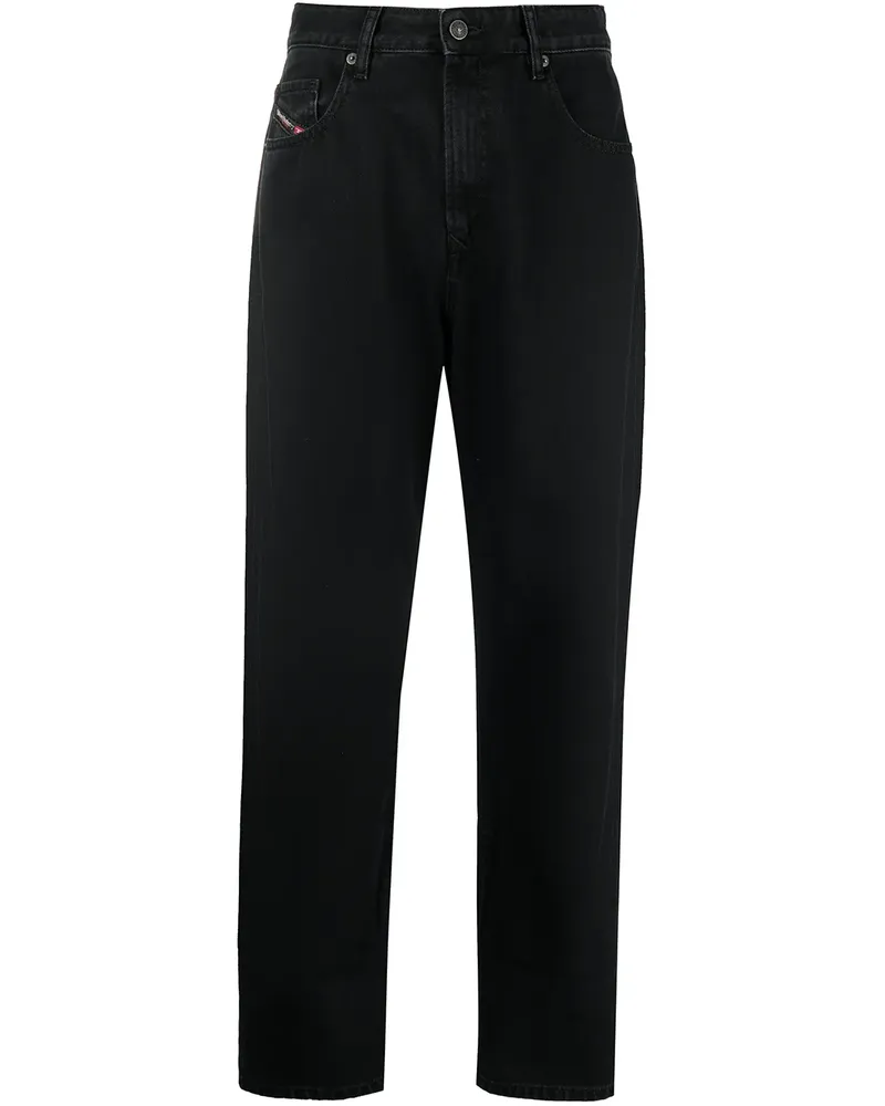Diesel Weite Cropped-Jeans - Schwarz Schwarz