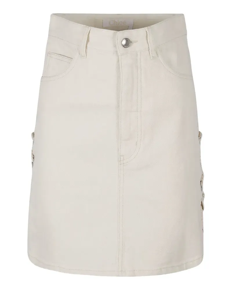 Chloé lace-detail mini skirt - Nude Nude