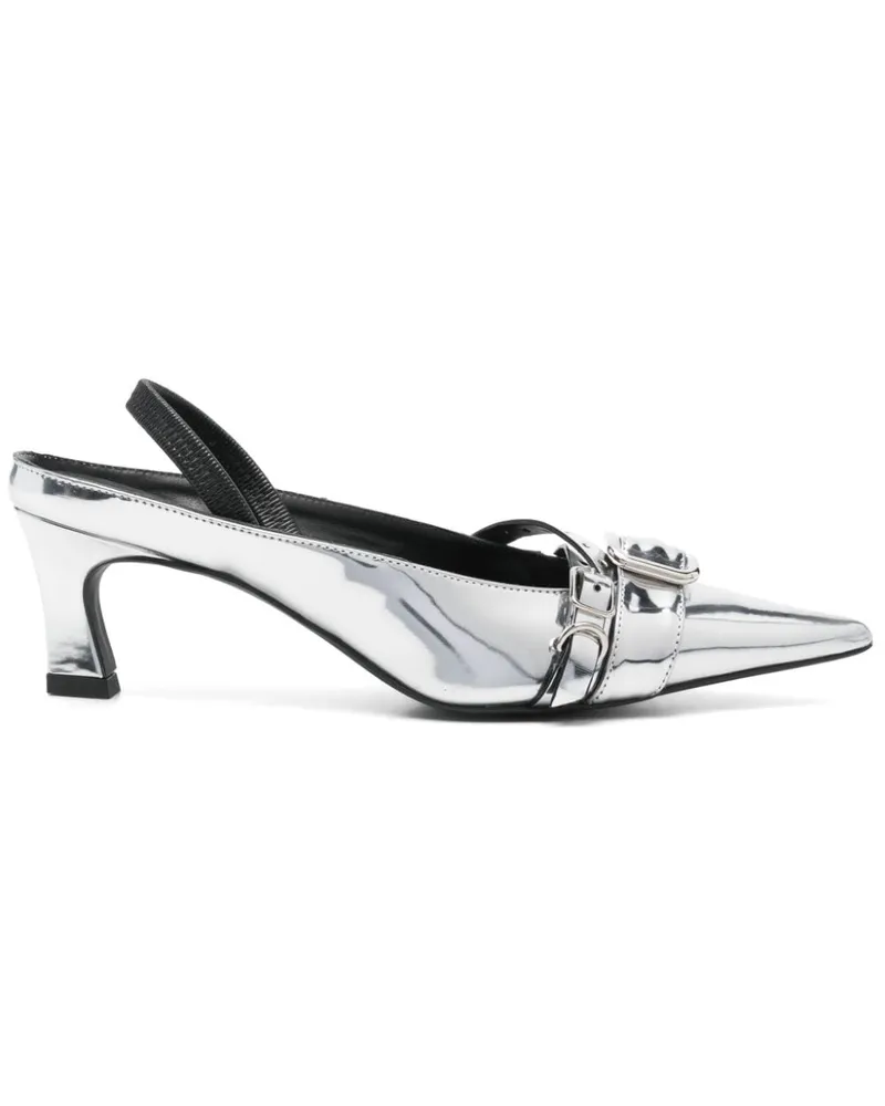 Justine Clenquet Joan Slingback-Pumps 55mm - Silber Silber