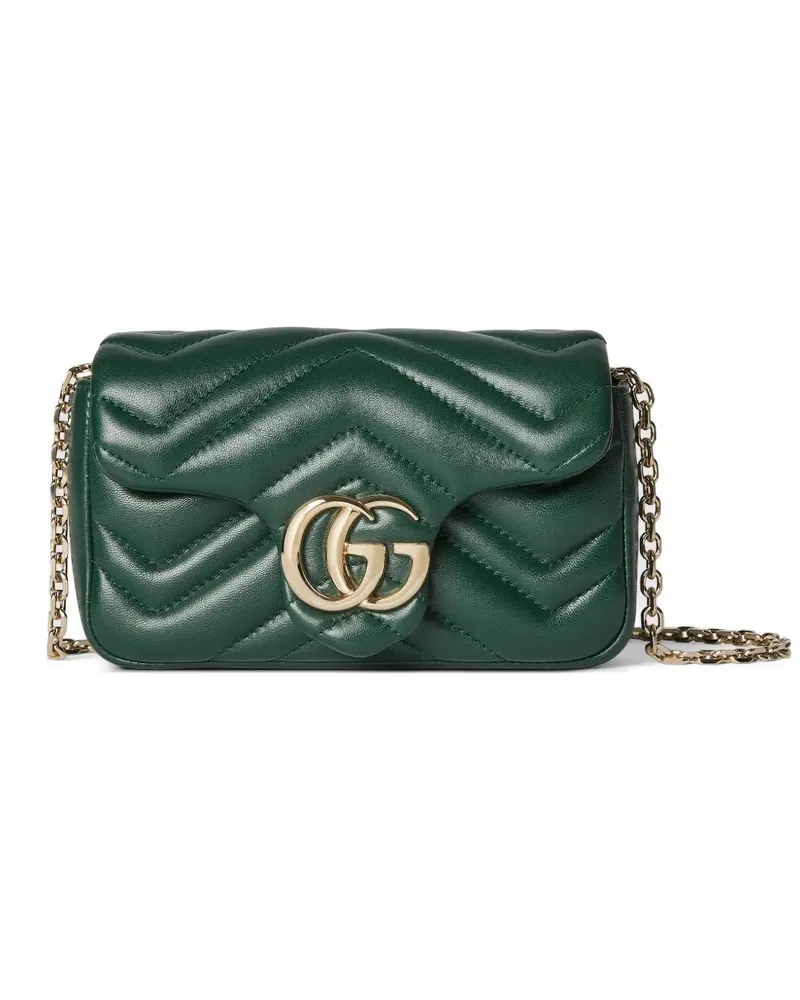 Gucci Gesteppte GG Marmont Schultertasche - Grün Grün