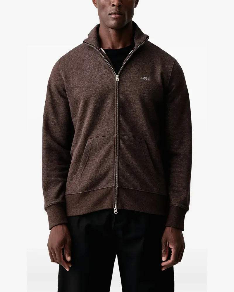 Gant Sweatshirt mit Reißverschluss - Braun Braun