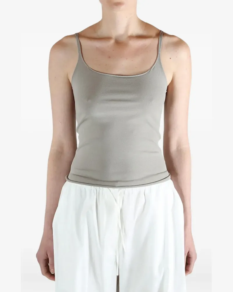 AMOMENTO spaghetti-strap top - Grau Grau