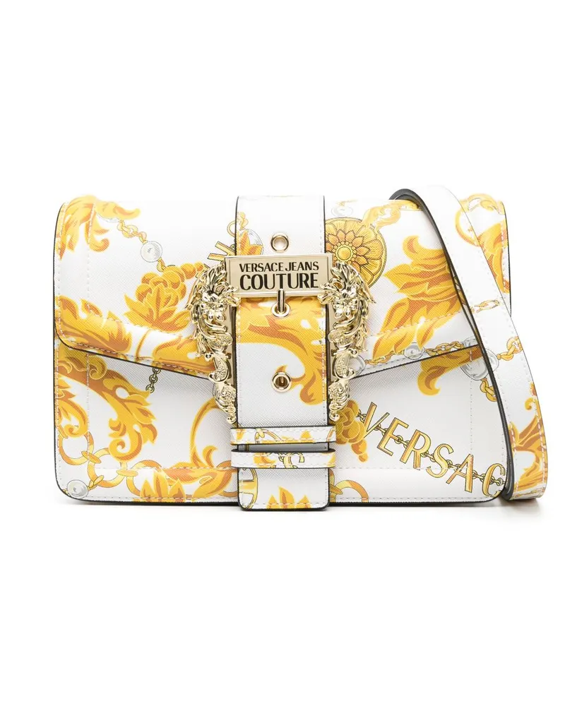 Versace Jeans Clutch mit barockem Print - Weiß Weiß
