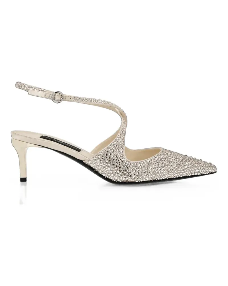 Philipp Plein slingback shoes strass - Nude Nude