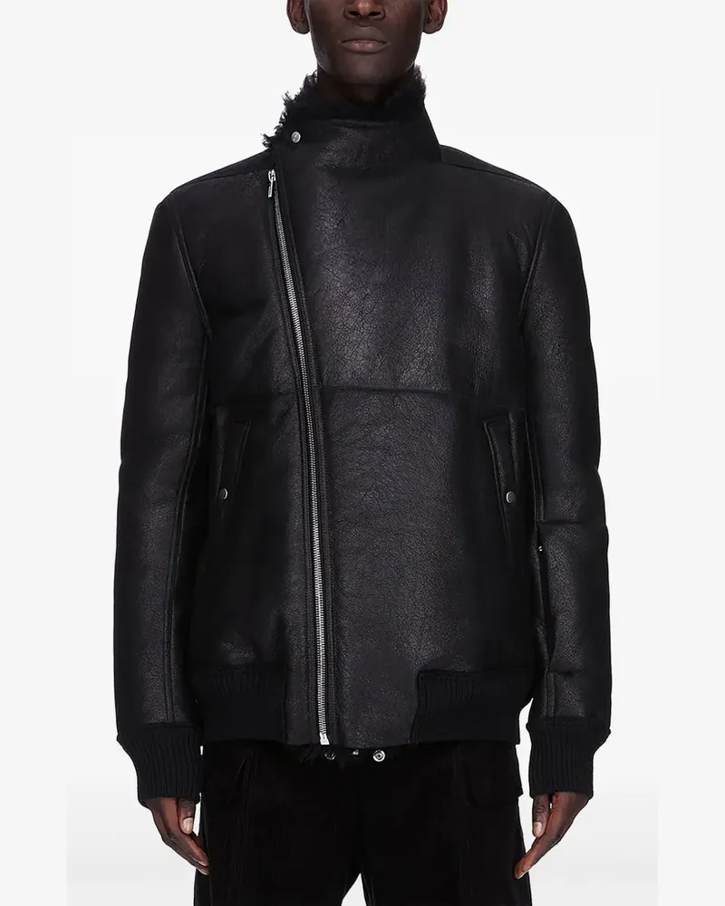 Rick Owens Hollywood Flight Jacke aus Shearling - Schwarz Schwarz