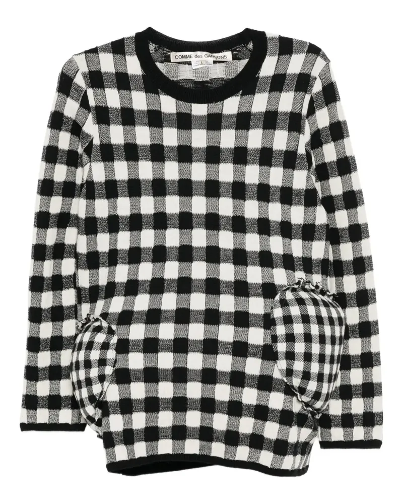 Comme des Garçons Karierter Pullover - Schwarz Schwarz