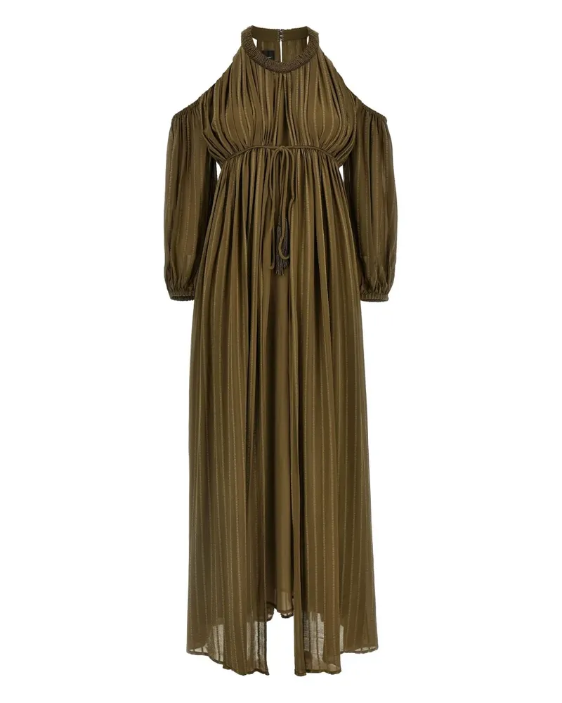 Pinko Midikleid mit Falten - Grün Grün