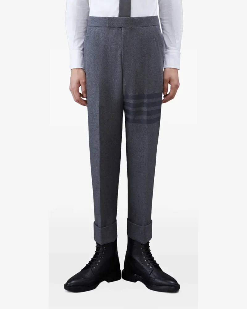 Thom Browne Flanellhose mit Streifen - Grau Grau