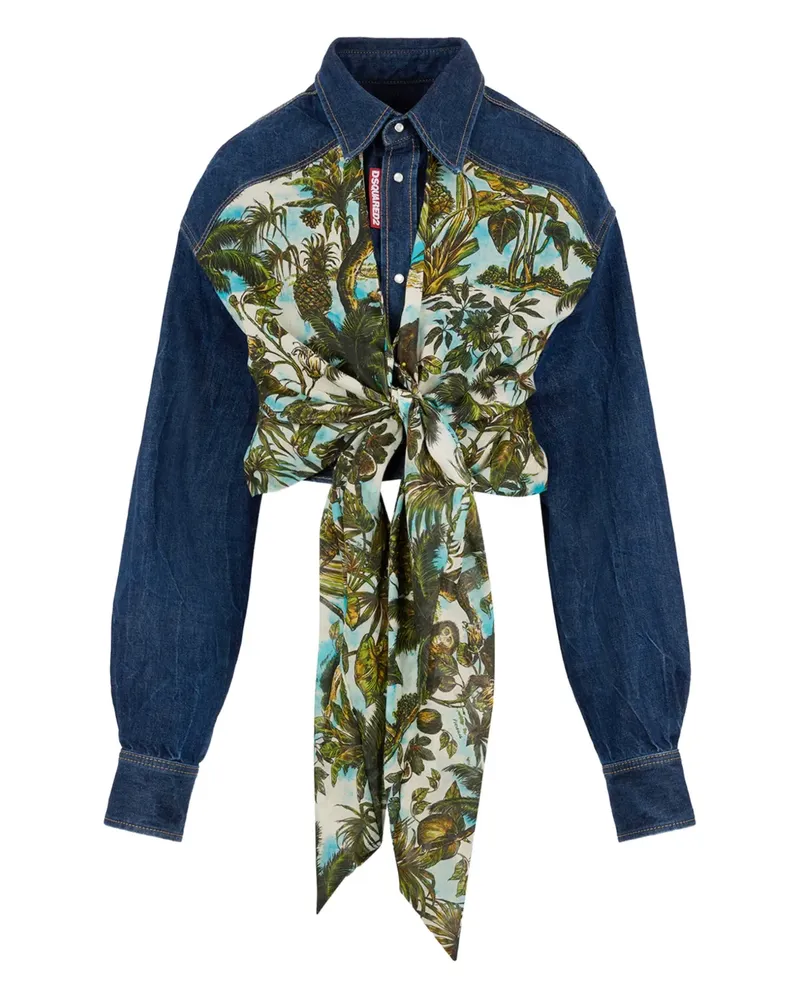 Dsquared2 Monkey Business Jeanshemd - Blau Blau