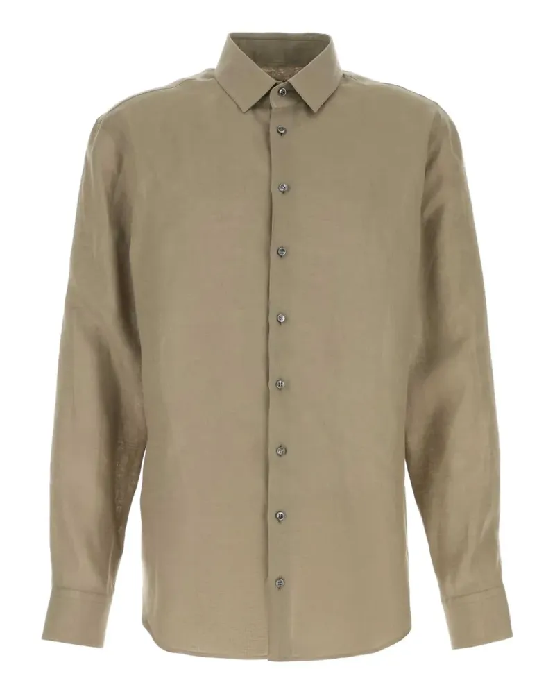 Giorgio Armani Dove Grey Leinenhemd - Nude Nude