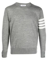 Thom Browne Pullover mit Streifen Grau