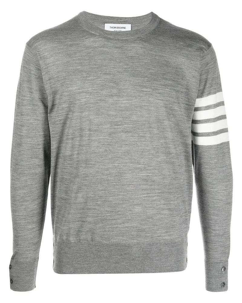 Thom Browne Pullover mit Streifen - Grau Grau