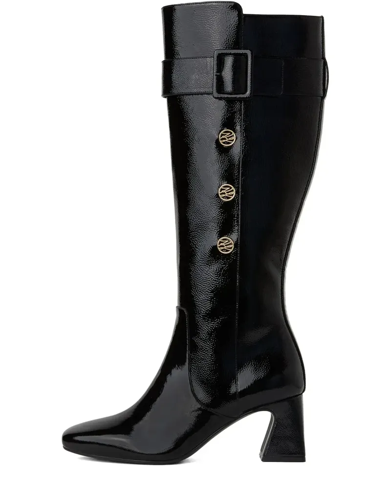 Karl Lagerfeld Schnallenstiefel aus Lackleder - 999 BLACK 999