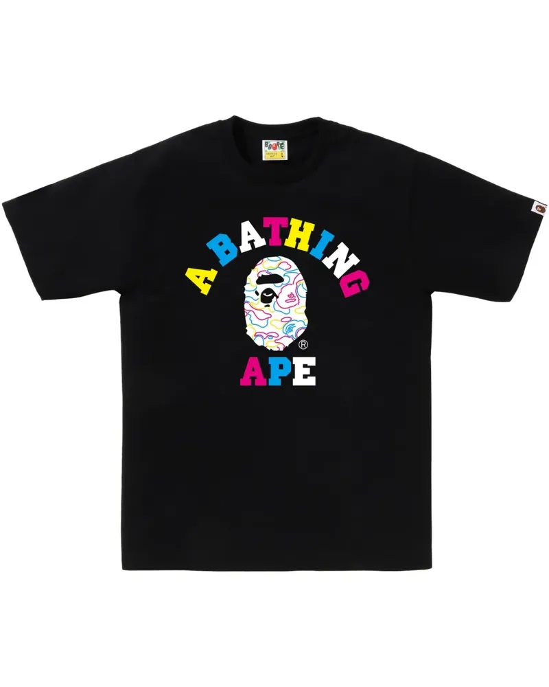 BAPE T-Shirt mit Logo-Print - Schwarz Schwarz