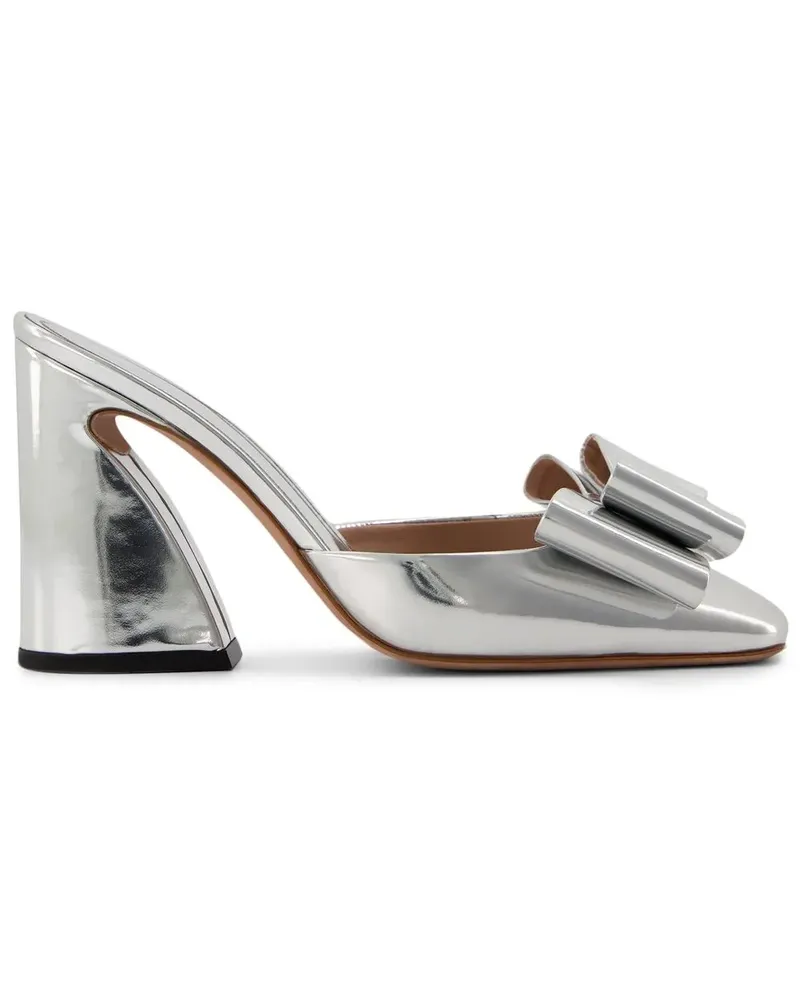 Giambattista Valli Pop-Bow Mules 100mm - Silber Silber