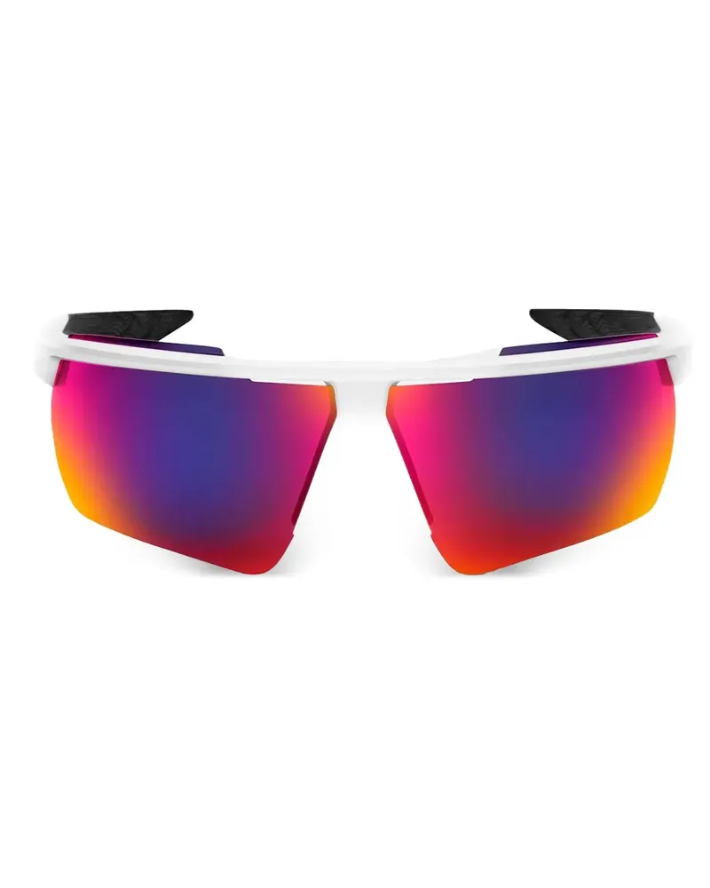 Nike Sonnenbrille mit Shield-Gestell - Weiß Weiß