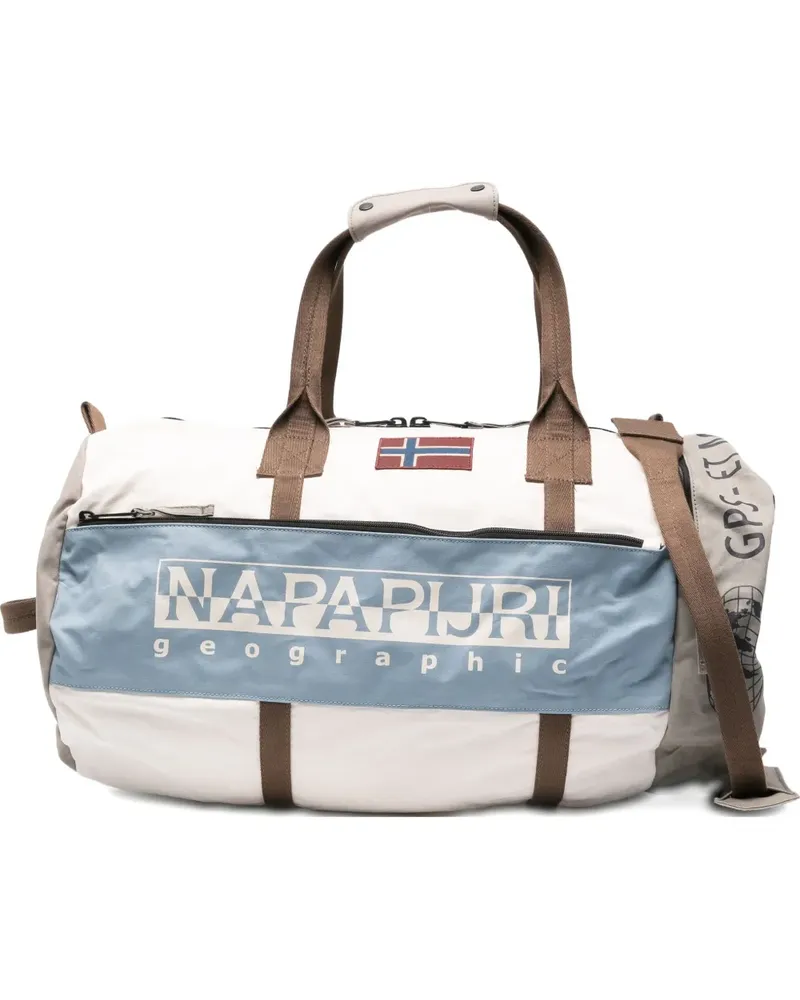 Napapijri logo-print holdall bag - Braun Braun