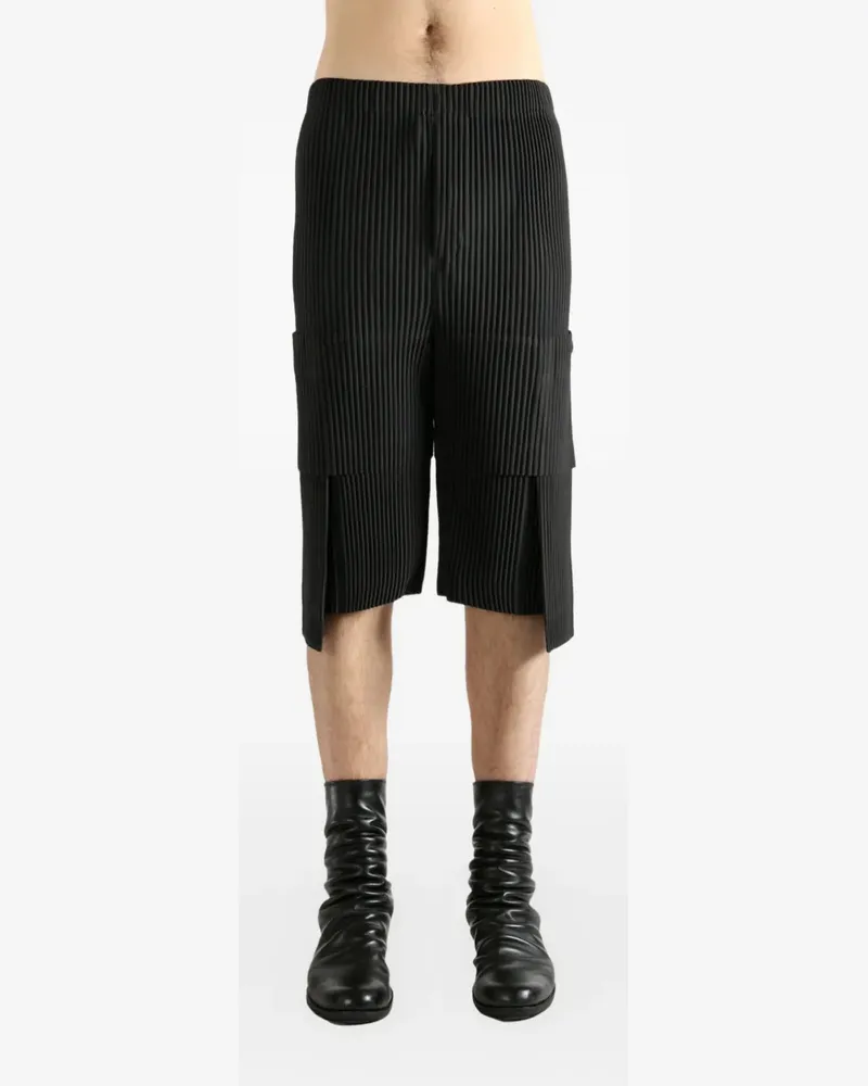 Issey Miyake pleated multi-pocket trousers - Schwarz Schwarz