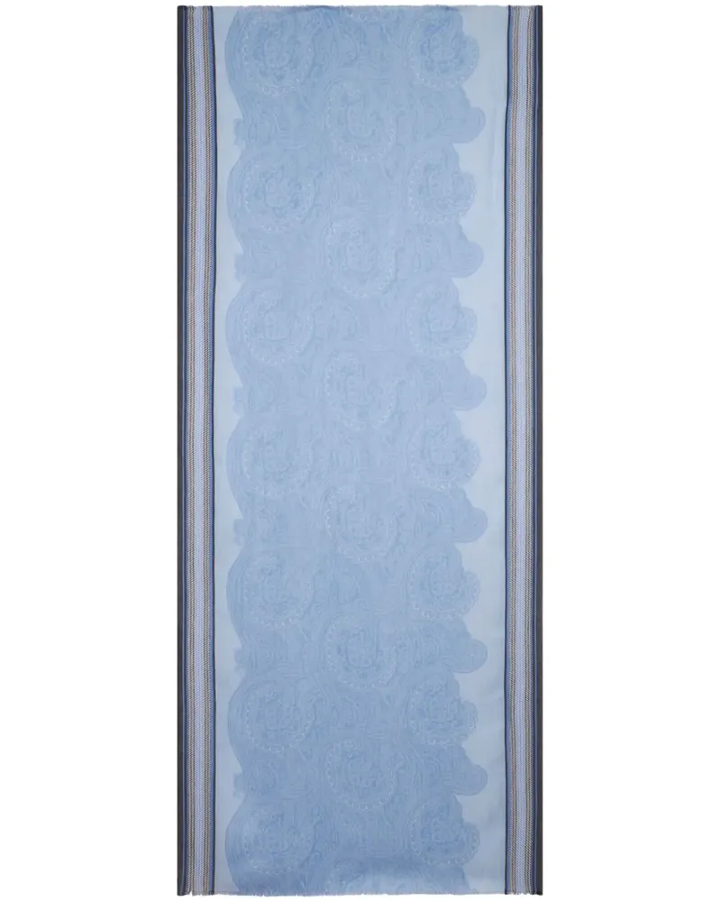Etro Schal mit Paisleymuster - Blau Blau