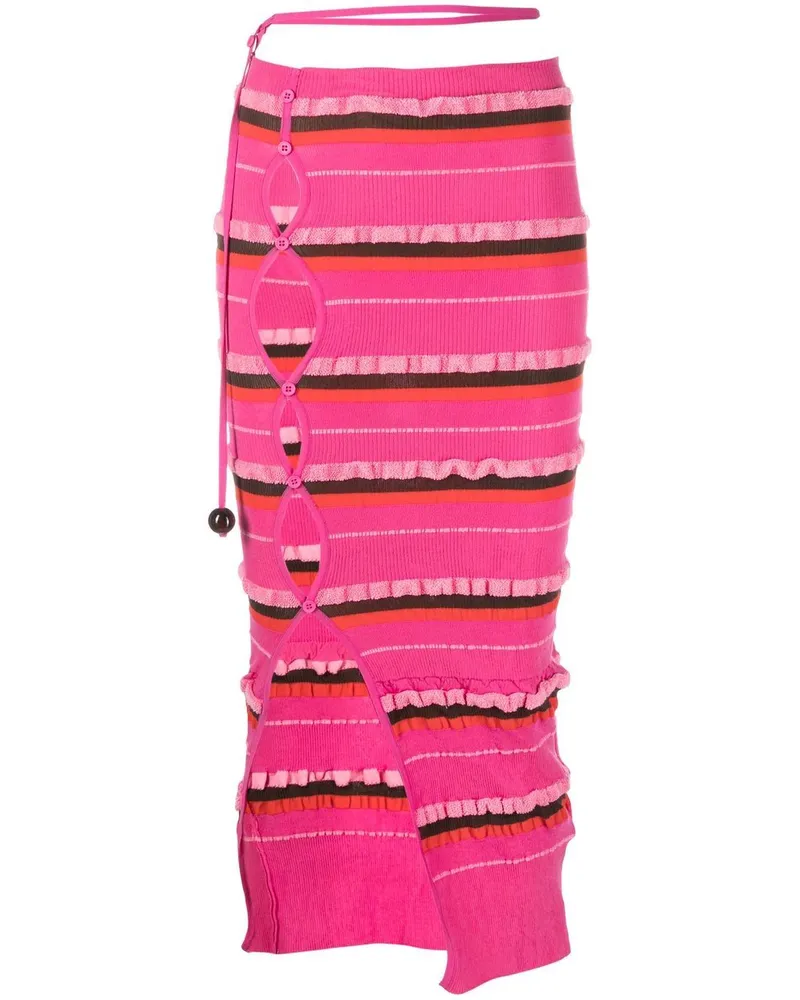 Jacquemus La jupe Maille Concha Midirock - Rosa Rosa