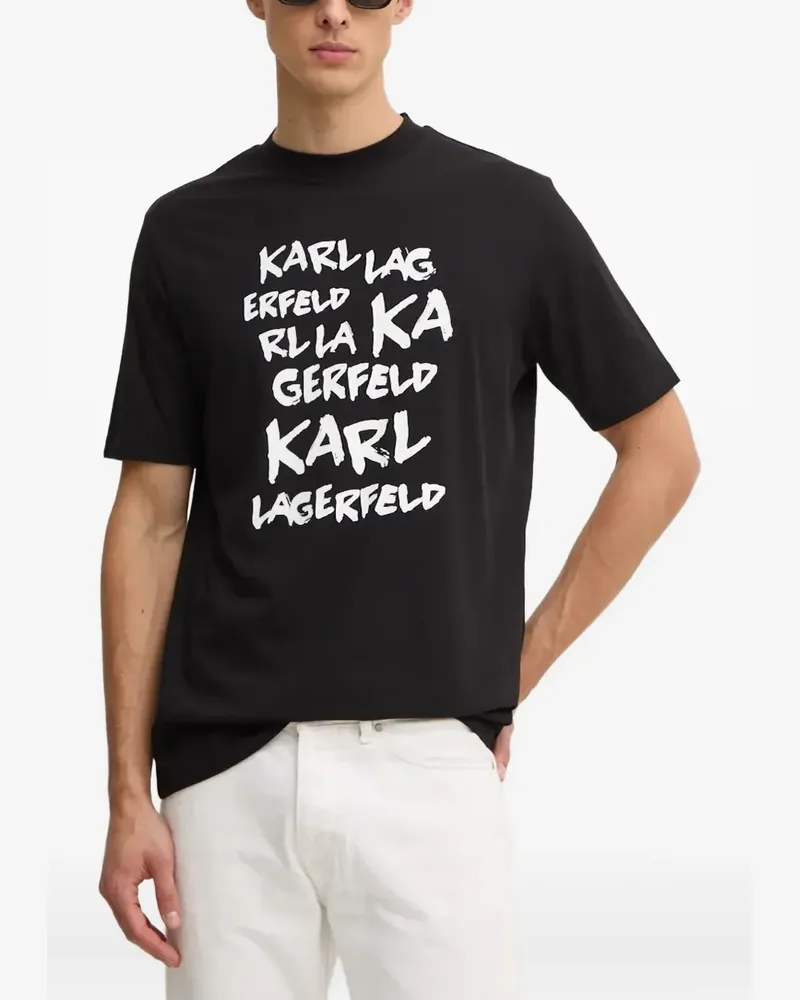 Karl Lagerfeld T-Shirt mit Logo - Schwarz Schwarz