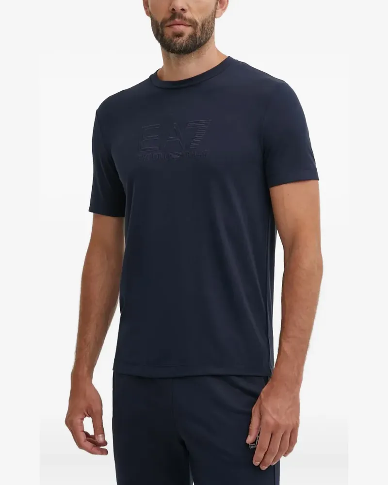 EA7 T-Shirt mit Logo - Blau Blau