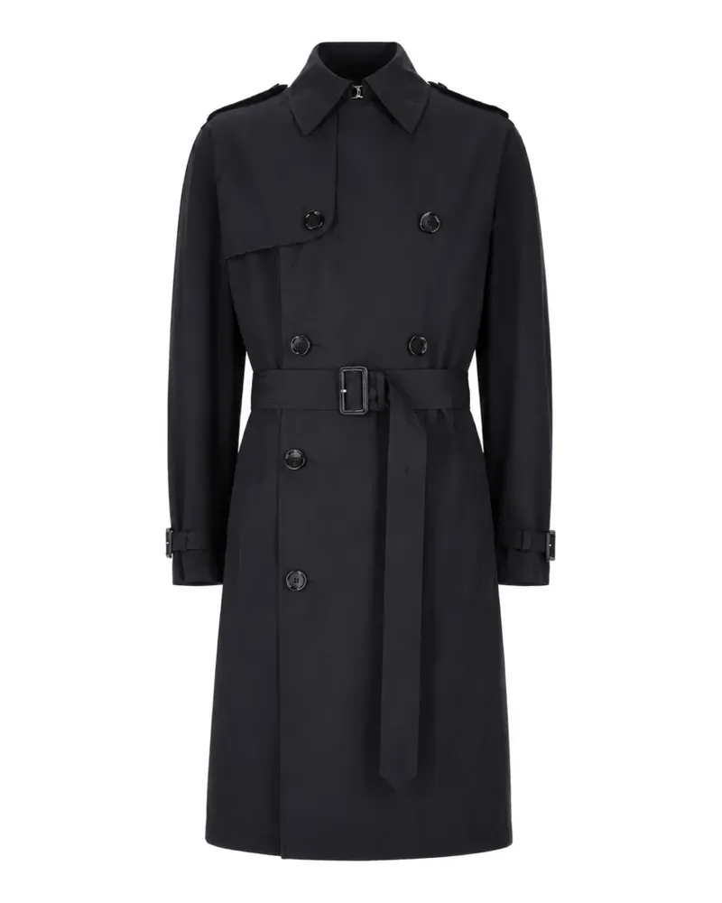 HUGO BOSS Trenchcoat mit Gürtel - Schwarz Schwarz