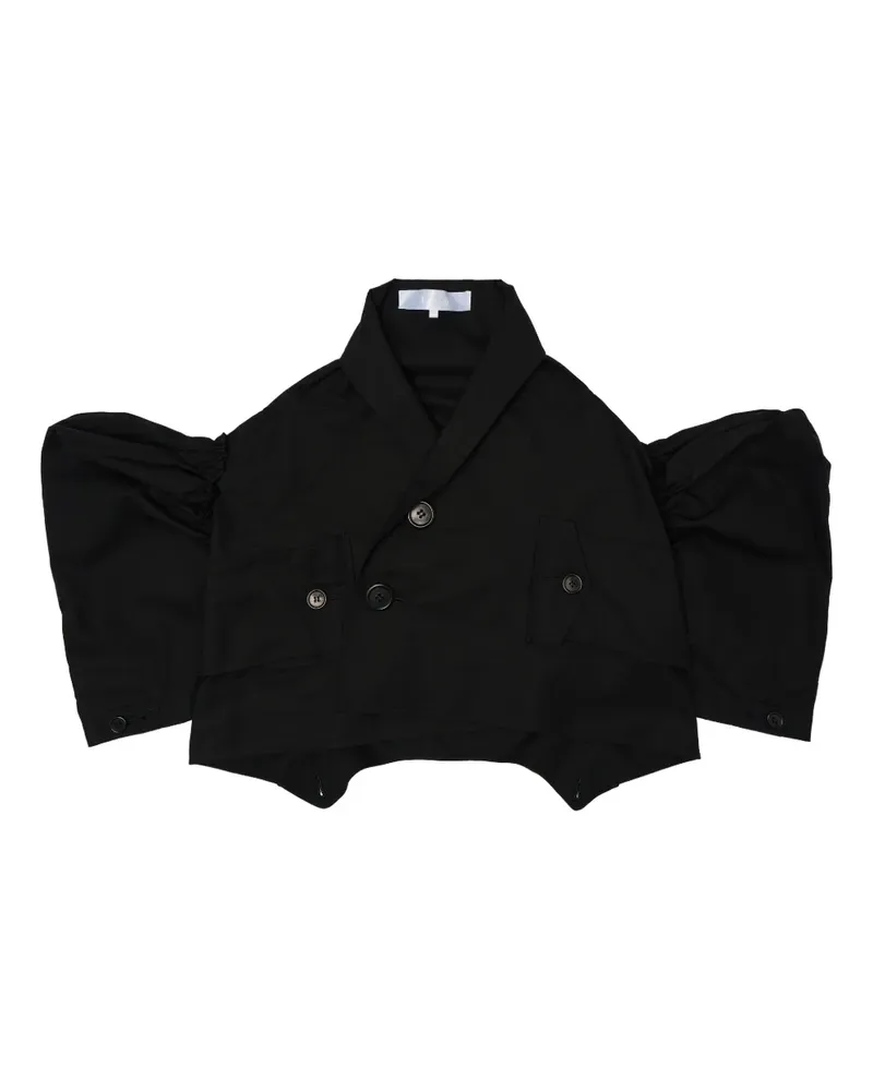 Comme des Garçons puffed sleeve cropped jacket - Schwarz Schwarz