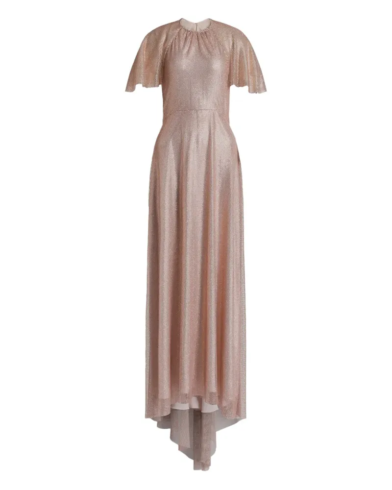 Alberta Ferretti flutter-sleeve maxi dress - Rosa Rosa