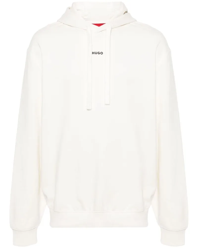 HUGO BOSS Hoodie mit Logo-Print - Nude Nude