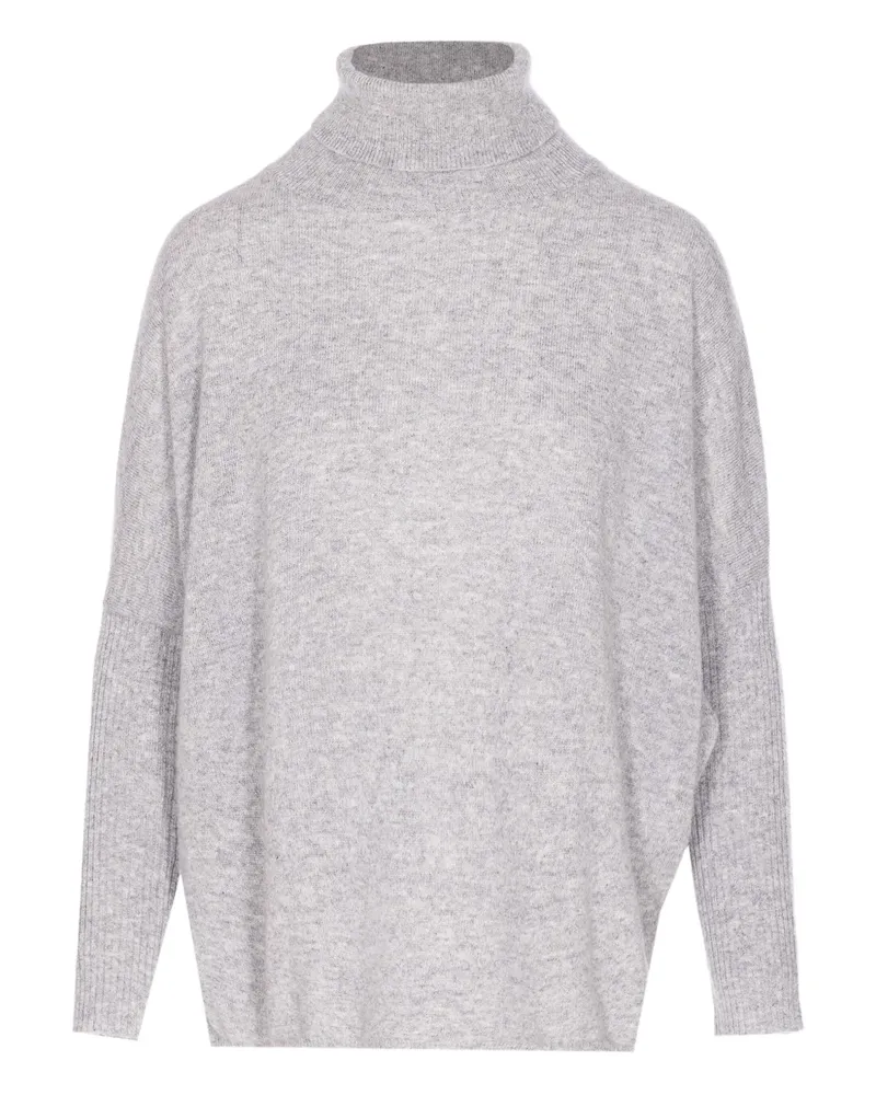 Not Shy Pullover mit Stehkragen - Grau Grau