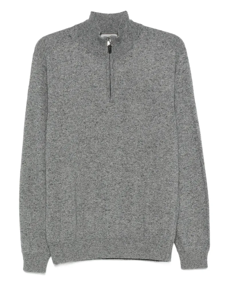 Canali Pullover mit Reißverschluss - Grau Grau