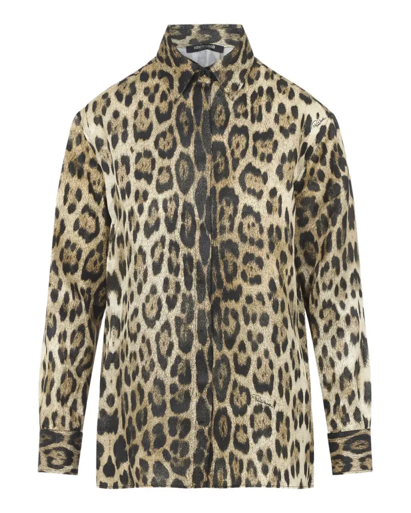 Roberto Cavalli leopard-print shirt - Nude Nude