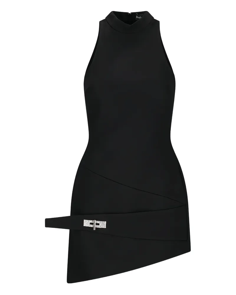 David Koma Asymmetrisches Minikleid - Schwarz Schwarz