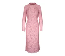 Midikleid aus Spitze - Rosa