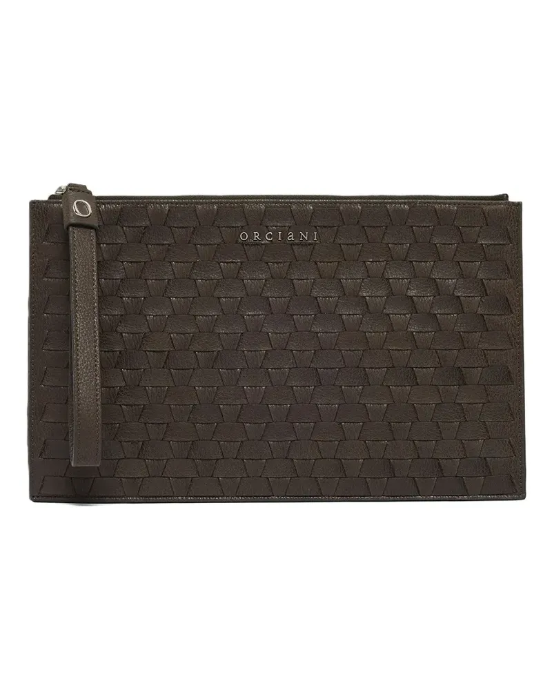 Orciani woven clutch bag - Braun Braun