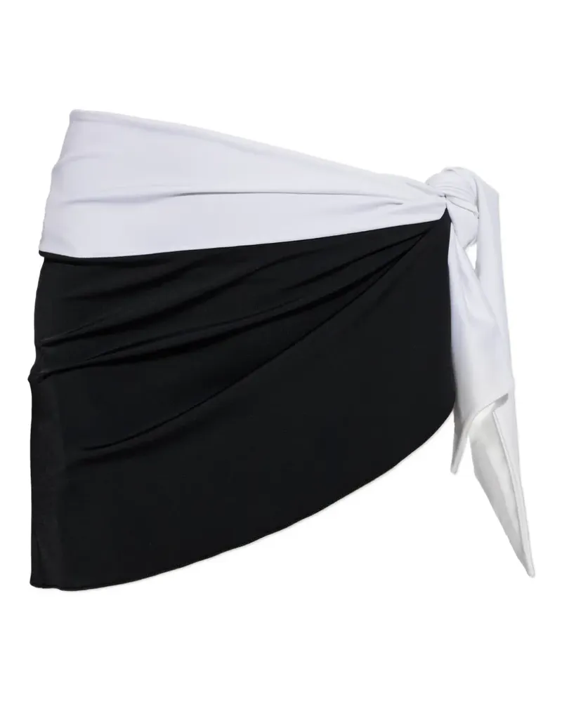 Balmain two-tone wrap-style sarong - Schwarz Schwarz