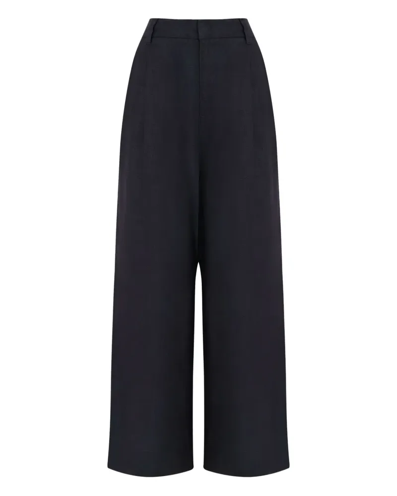 Osklen Wide-Leg-Hose mit Bundfalten - Schwarz Schwarz