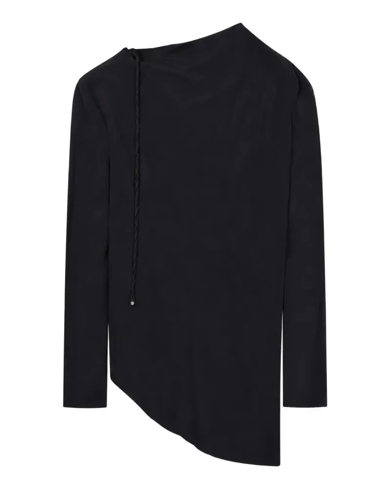 ALYSI asymmetric long-sleeve top - Schwarz Schwarz