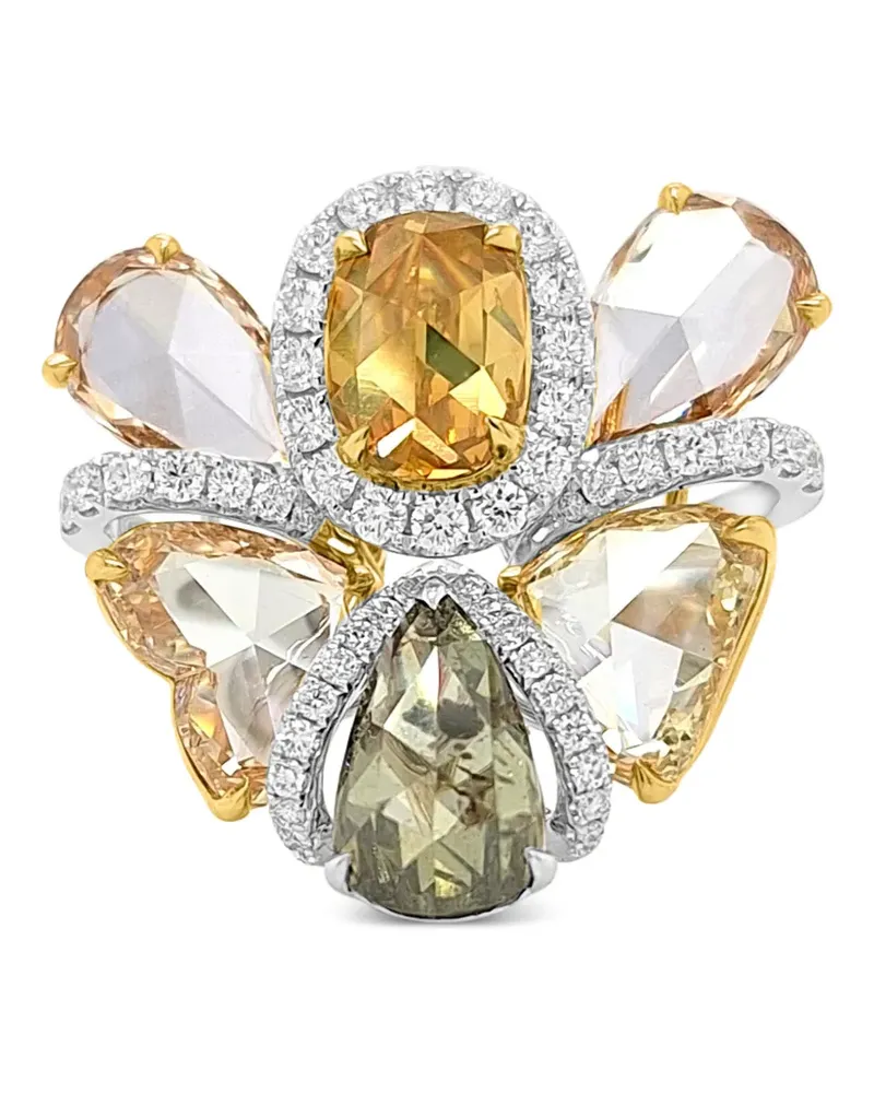 HYT Jewelry Cocktailring mit Diamanten - Silber Silber