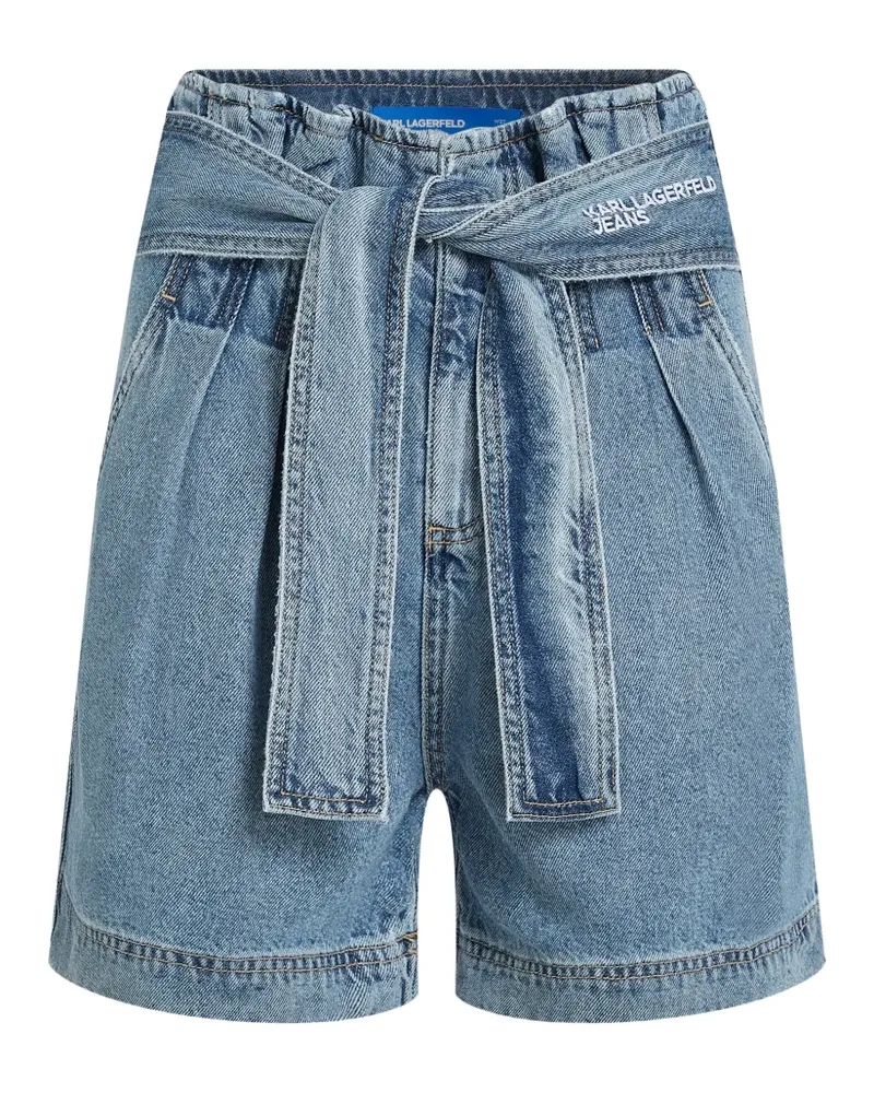 Karl Lagerfeld Jeans-Shorts mit Gürtel - Blau Blau