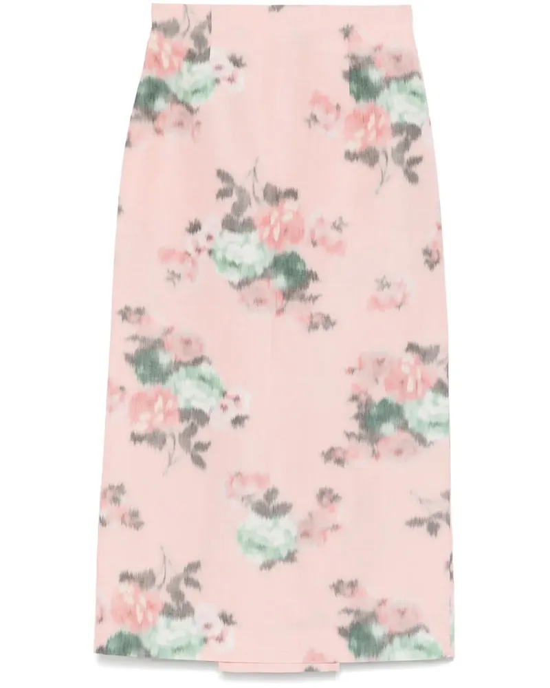 Philosophy Di Lorenzo Serafini Bleistiftrock mit Blumen-Print - Rosa Rosa