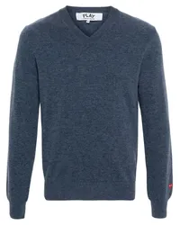 Comme des Garçons Pullover mit Logo-Applikation Blau