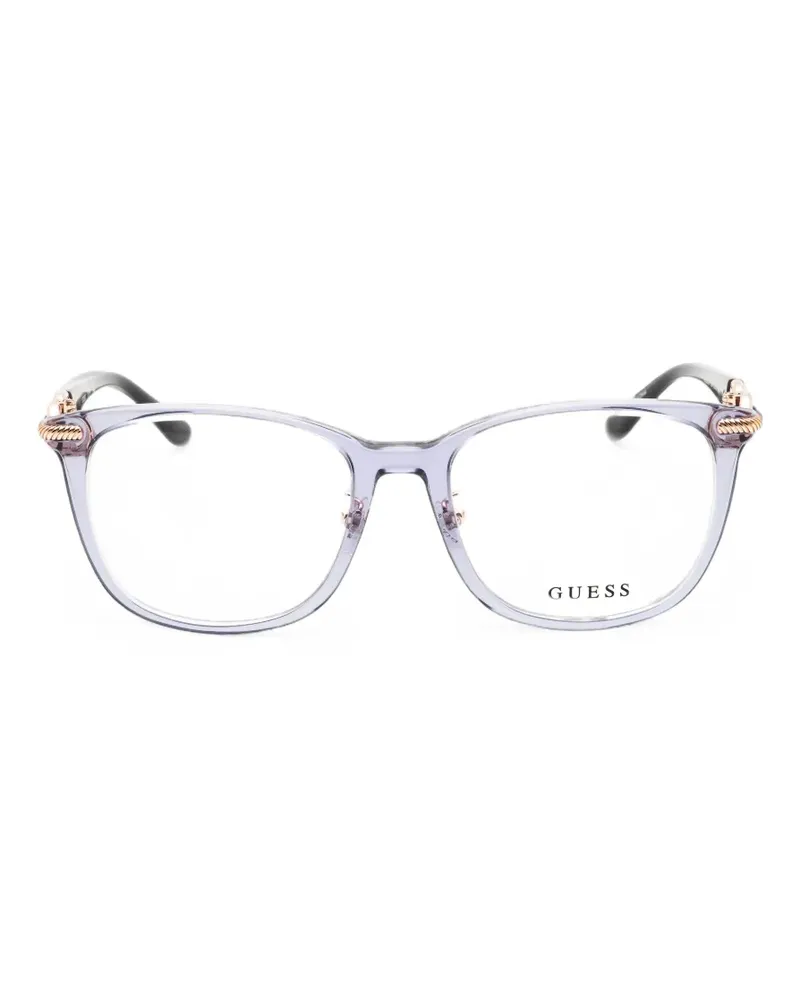 Guess Brille mit eckigem Gestell - Violett Violett