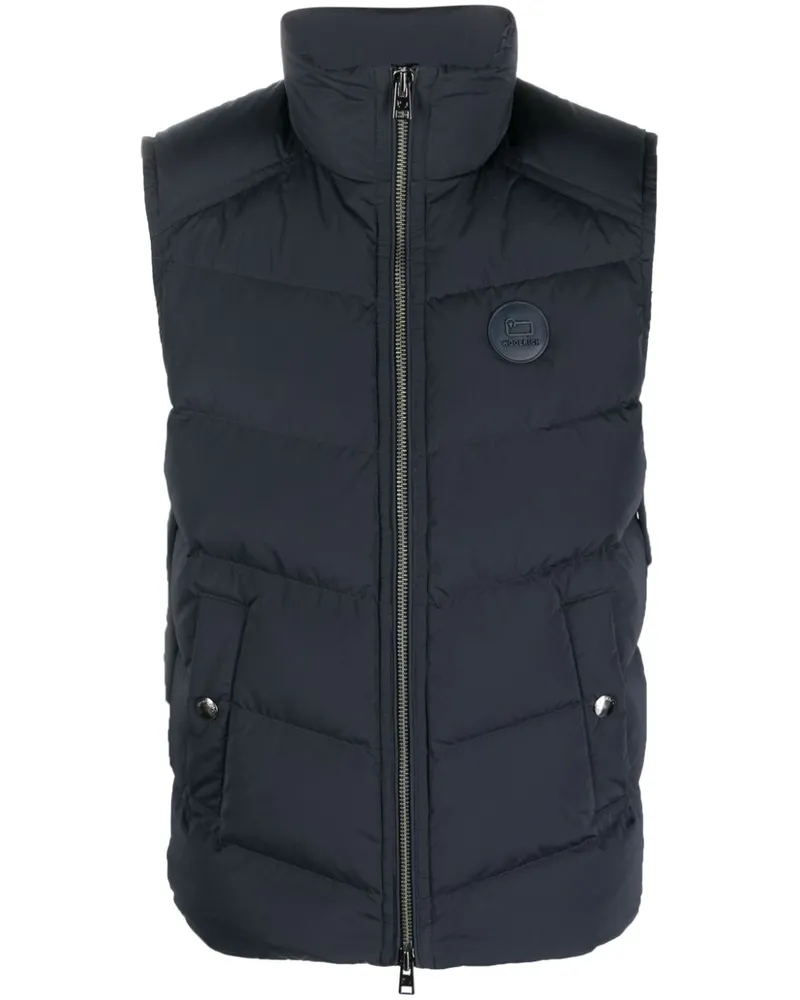 Woolrich Gefütterte Weste mit Logo-Patch - Blau Blau