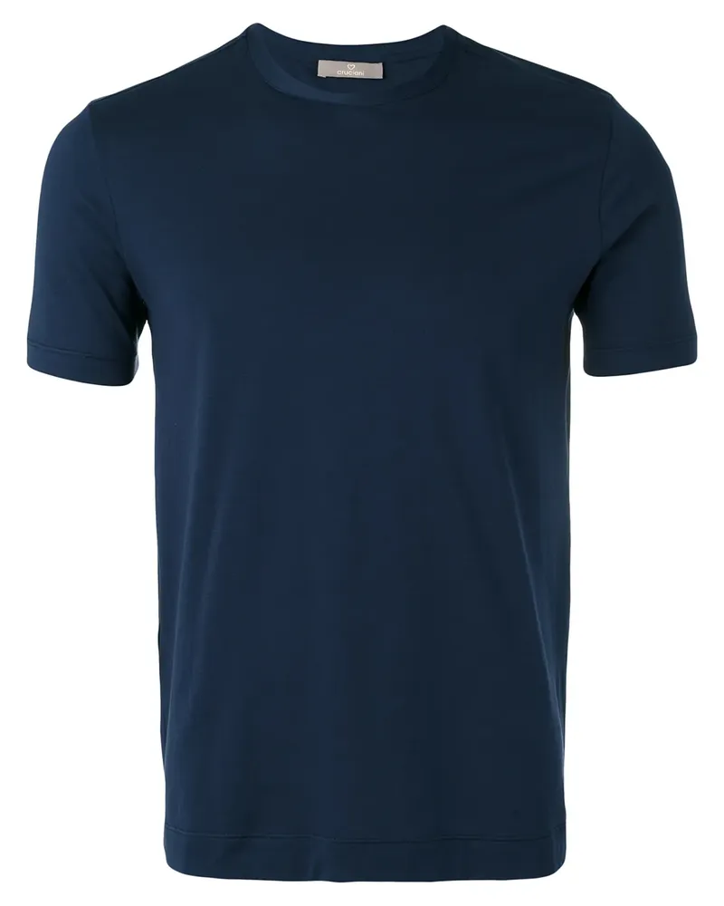 Cruciani T-Shirt mit Rundhalsausschnitt - Blau Blau