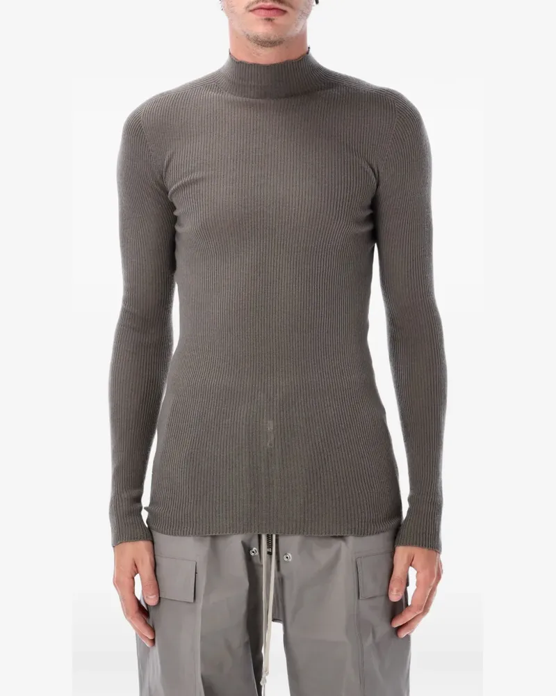 Rick Owens Gerippter Lupetto Pullover - Grau Grau